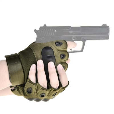 Tactical Military Rubber Hard Knuckle Gloves for Shooting Hunting Cycling Camping - $6.99 via code 72YOKH4X (Free S/H over $25)