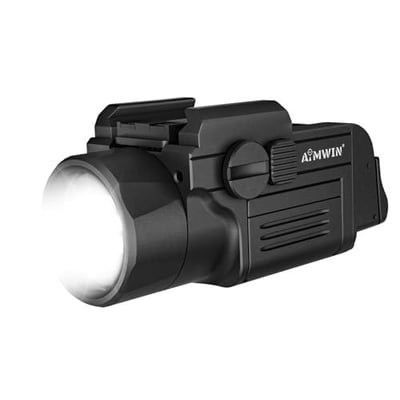 AIMWIN WL12 Weapon Light 650 Lumen 410 Meter Long Range 42000 Candela Compact Magnetic Rechargeable Rail Mounted Pistol Light Tactical Flashlight for GL Rail/1913 Picatinny Rail - $52.46 + FREE Shipping