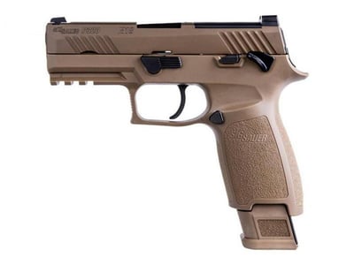 Sig P320 M18 Striker Fired 9mm 3.9" Barrel Coyote DP Pro Plate Manual Safety Night Sights 1-17Rd & 2-21Rd Mags - $649.99 + Free Shipping