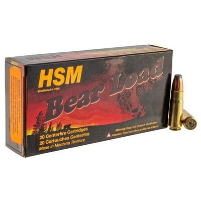 HSM 458SOCOM1N Bear Load 458 SOCOM 350 gr Jacketed Flat Point (JFP) Rifle Ammo - 20 Rounds - 109647 - $43.95 