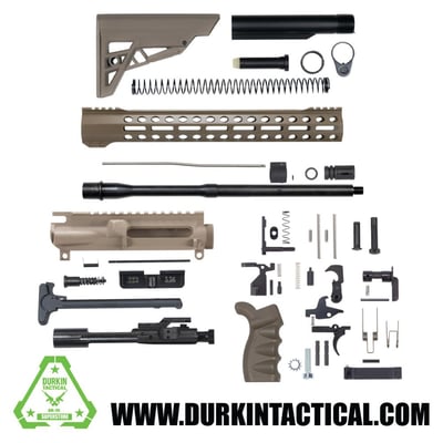 16″ 5.56/.223 FDE AR-15 Rifle Build Kit - $294.39 after code: SURVIVAL 