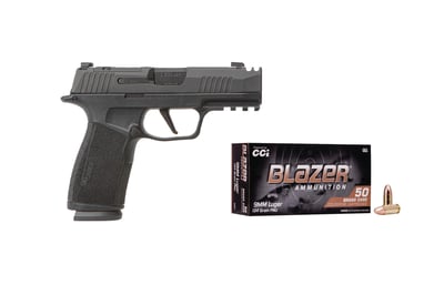 Sig Sauer P365 Comp X-MACRO 9MM Pistol 3.1" 17RD Optics Ready Semi-Auto Pistol + 1000 rounds of CCI 9mm - $929.99  ($8.99 Flat Rate Shipping)
