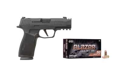Sig Sauer P365 Comp X-MACRO 9MM Pistol 3.1" 17RD Optics Ready Semi-Auto Pistol + 1000 rounds of CCI 9mm - $929.99 (FREE Shipping over $50)