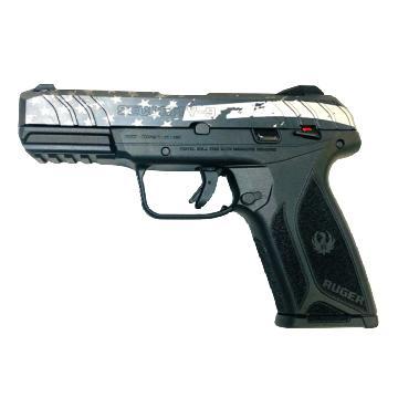 Ruger SECURITY-9 9MM 4 BLK W/ AMERICAN FLAG ENGRAVING - $409.99 (Free S/H on Firearms)