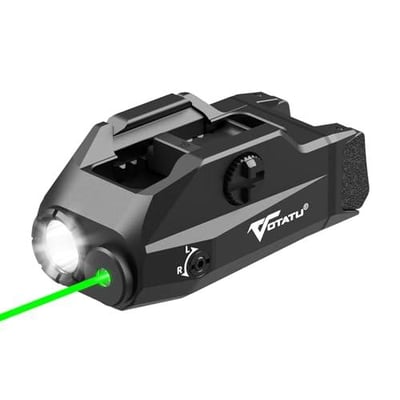 VOTATU G2L-G Pistol Light Laser Combo, 1000 Lumens Strobe Function Flashlihgt and Green Laser Sight, Adjustable Rail Keys Compatible with GL and Picatinny Rail, Low Profile Rechargeable Weapon Light - $40.49 + FREE Shipping