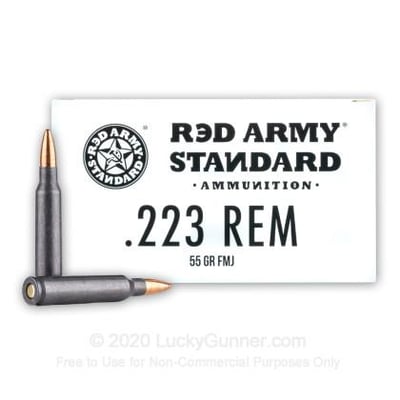 Red Army Standard 223 Rem 55 Grain FMJ 1000 Rounds - $350