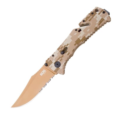 SOG Trident Assisted Folding Knife Copper TiNi 3.75" Partially Serrated Blade, Desert Digi Camo - $274.99 + Free Shipping (Free S/H over $25)