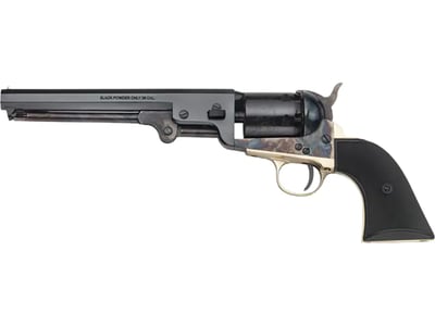 Pietta 1851 Navy Black Powder Revolver 36 Caliber Barrel Case Hardened Steel Frame Blue - $229.99