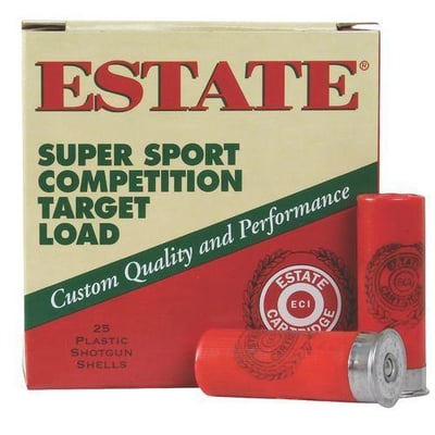 Estate Cartridge Super Sport Competition Target 12 Gauge Shotshells 25 Rnds - $10.14
