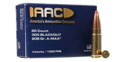 AAC 300 Blackout Ammo 208 Grain A-Max 20rd Box - $17.99