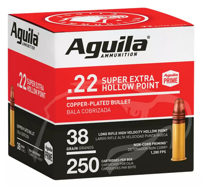 Aguila .22LR Rimfire Ammo 38 Grain CPHP 250 Rd - $14.99 (Free S/H over $50)