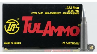 Tulammo TA223550 Rifle 223 Rem 55 Gr Full Metal Jacket (FMJ) 20 rounds - $9.99 (Free S/H over $49 + Get 2% back from your order in OP Bucks)