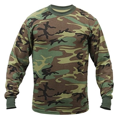 Long Sleeve T-Shirt, Woodland Camo, Large - $10.99 (Free S/H over $25)