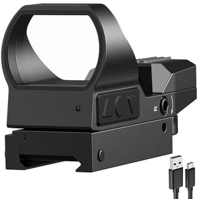 MidTen Rechargeable Motion Awake Green & Red Dot 4 Adjustable Reticles for 20mm Picatinny Mount, Absolute Co-Witness - $21.99 w/code "7QI7SYCH" + FREE Shipping