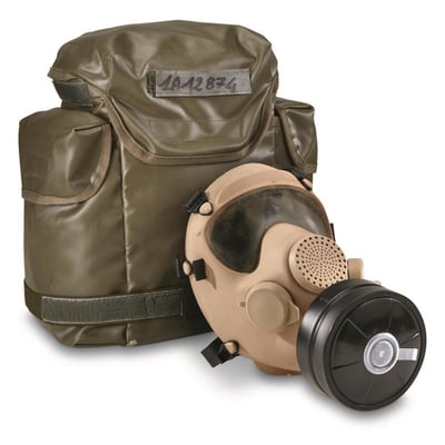 French Military Surplus ARF-A Gas Mask with OD Bag and Filter, New - $37.79 (Buyer’s Club price shown - all club orders over $49 ship FREE)