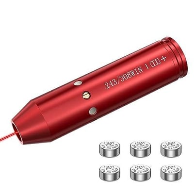 MidTen .243 308 Laser Red Dot Boresighters 308 with Batteries - $13.38 w/code "K6IHFOMY" + 10% Prime (Free S/H over $25)