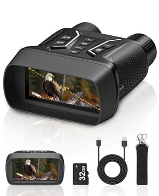 CVLIFE 4.5" Screen Night Vision Binoculars 4K High Definition Video & 36MP Image Binoculars with 7-Level Adjustable IR 8X Electronic Zoom 32GB Storage - $54.99 w/code "GB2ECV4K" + FREE Shipping
