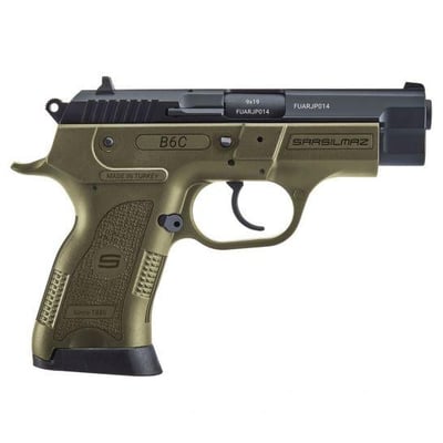 SAR USA B6C Compact 9mm Pistol, OD Green - $311.76