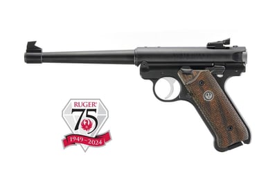 Ruger Mark IV Target 22 LR Pistol 75th Anniversary Edition with Wood Laminate Grips - $599.99 (Free S/H on Firearms)