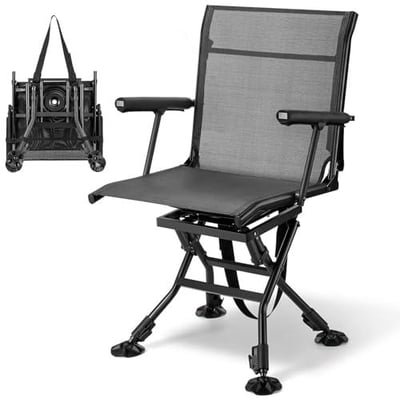 Trakiom Swivel Hunting Chair 360 Degree Silent Swivel Foldable with Armrest - $101.64 + FREE Shipping