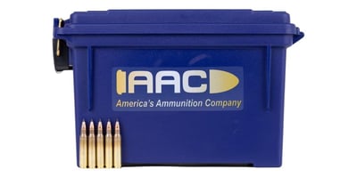 AAC Sabre Blade Black Tip 5.56 NATO 55 Grain Ammo 250rds With AAC Blue 30 Cal Ammo Can - $139.99
