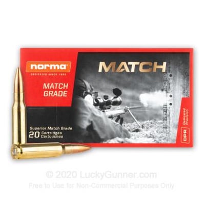 308 - 168 Grain HPBT MatchKing - Norma Match Grade - 20 Rounds - $40.00