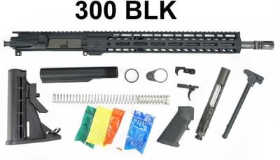 Ghost 16 Inch 300 Blackout Rifle Build Kit in Black - 14 inch Free Float M-LOK Rail - $439.95.00