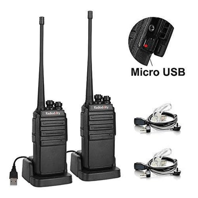 Radioddity GA-2S Long Range UHF Two Way Radio Rechargeable Micro USB 2 Pack - $24.70 after 5% clip code (Free S/H over $25)