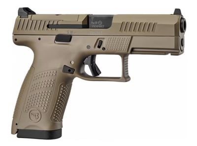 CZ P-10 Optics Ready Compact 4" 9mm 15rd Pistol, FDE - $369.99 