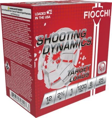 Shooting Dynamics 12 Gauge Ammunition Target Loads 25 Rounds 2.75in 1- 1/8oz # 8 Shot - $7.99 ($14.99 flat rate shipping)