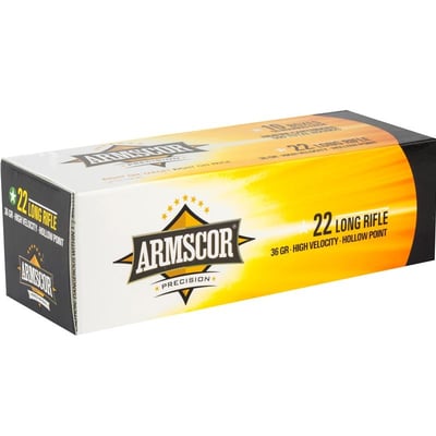 Armscor Precision 22 LR Ammo 36 grain Hollow Point Brick of 500 Rounds 50015PH - $32.50