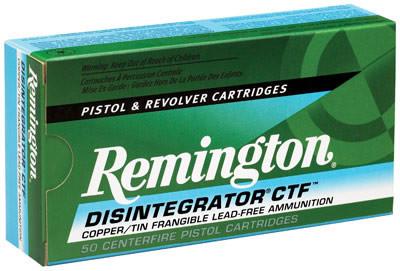 Remington Disintegrator CTF Lead-Free Handgun Ammunition 9mm, 100 GR, 1300 fps - 50 Rd - $42.32