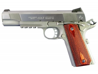 Colt XSE Rail 45ACP 5" SS 8+1 Double Diamond Rosewood Grip Government - $1388.99  ($7.99 Shipping On Firearms)