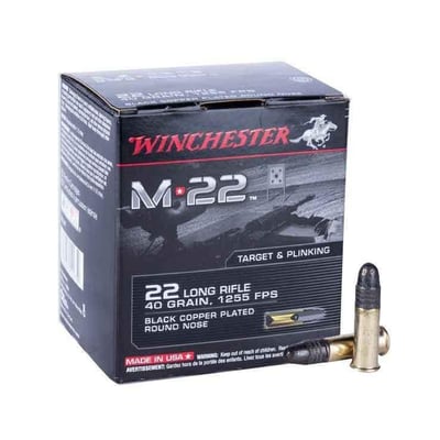 Winchester M-22 22 Long Rifle 40gr CPRN 1000 Rounds - $74.99  (Free S/H over $49)