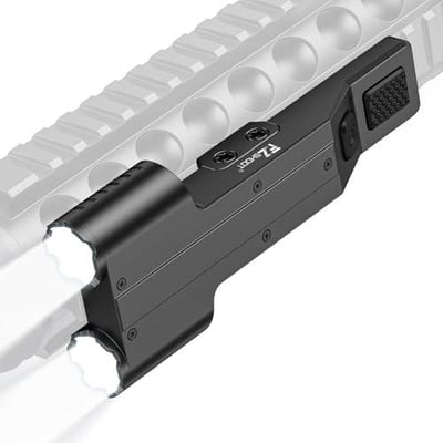 35% off EZshoot 2000 Lumen Dual LED Rifle Light with USB Rechargeable, Rifle Flashlight Compatible with Picatinny Rail, Rechargeable Tactical Flashlight for Rifle with Strobe Mode w/code BTQPPH9L + FREE Shipping