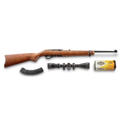 Ruger 10/22 Carbine Shooters' Pack .22LR with Barska Scope 500 Rounds Of Ammo 25 Round Magazine - $294.49 + $4.99 S/H