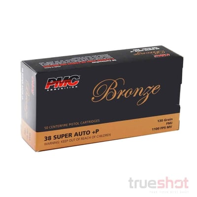 PMC - Bronze - 38 Super +P - 130 Grain - FMJ 500 rounds - $269.99