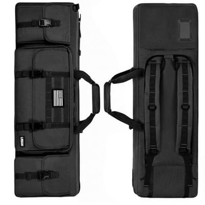 LASUK 42" Double Rifle Case 10 Accessory Pockets Padded Handle, Adjustable Shoulder Strap (Black) - $39.99 + FREE Shipping