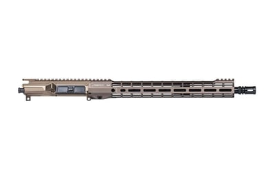 Aero Precision M4E1-T Complete Upper, 16" 5.56 Mid-Length Barrel, 15" ATLAS S-ONE MLOK HG - Kodiak Brown Anodized - $379.95 