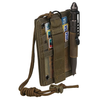 Tactical ID Card Holder Hook & Loop Patch Badge Holder Credit Card Organizer (Khaki) - $9.99 shipped (Free S/H over $25)
