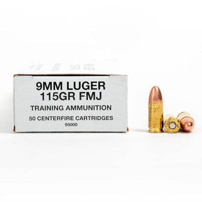 CCI Blazer 9mm Luger Ammo 115 grain FMJ Case of 1000 Rounds Bulk 95000 (Brass Case) - $249.0