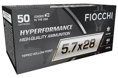 Fiocchi 5.7x28mm 40 Grain THP Hyperformance 50/Box - $21.79 (Free S/H on Firearms)