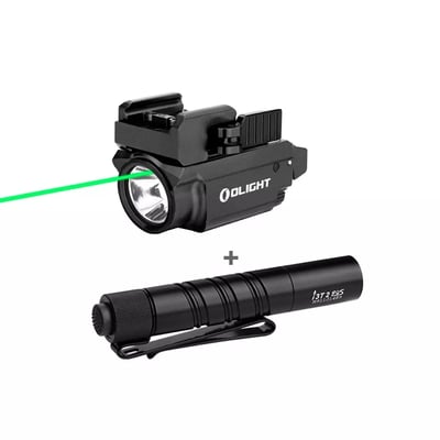 Baldr Mini Tactical Light 600 Lumens & Green Laser BLK/TAN + i3T 2 EOS Black Flashlight - $88.46 (Free S/H over $49)