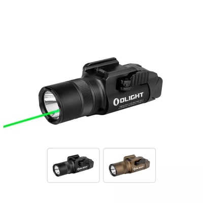 Olight Baldr Pro R Rechargeable Tactical Weaponlight with Green Laser, Black or Desert Tan, 1350 Max Lumens - $118.96 (Free S/H over $49)