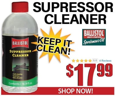Ballistol Suppressor Cleaner 16.9 fl oz. - $17.99 