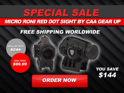 Special Sale - MRDS CAA Gearup 2 MOA Micro Red Dot Sight with Build In Mount - $99.99