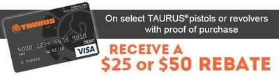Receive Up To $50 MIR On Select Taurus Firearms