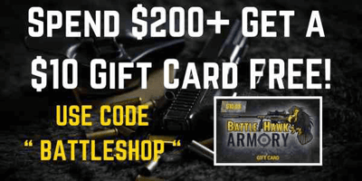 Spend $200+ and get a $10 Gift Card FREE – Use Code: BATTLESHOP 
