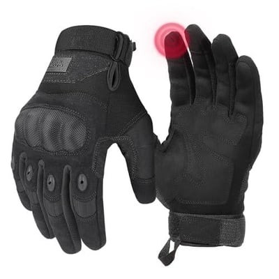 KEMIMOTO Tactical Gloves for Men, Touchscreen Motorcycle Gloves with Hard Shell & Palm Padding for Sports Motorcycle Cycling Tactical Airsoft Paintball Hunting Hiking Camping Climbing (Black,Medium) - $16.99 + FREE Shipping