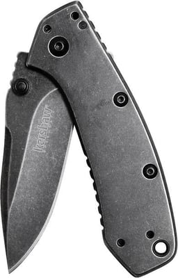 Kershaw Cryo BlackWash Pocket Knife, 2.75" Steel Drop Point Blade, assisted opening Folding EDC - $20 (Free S/H)